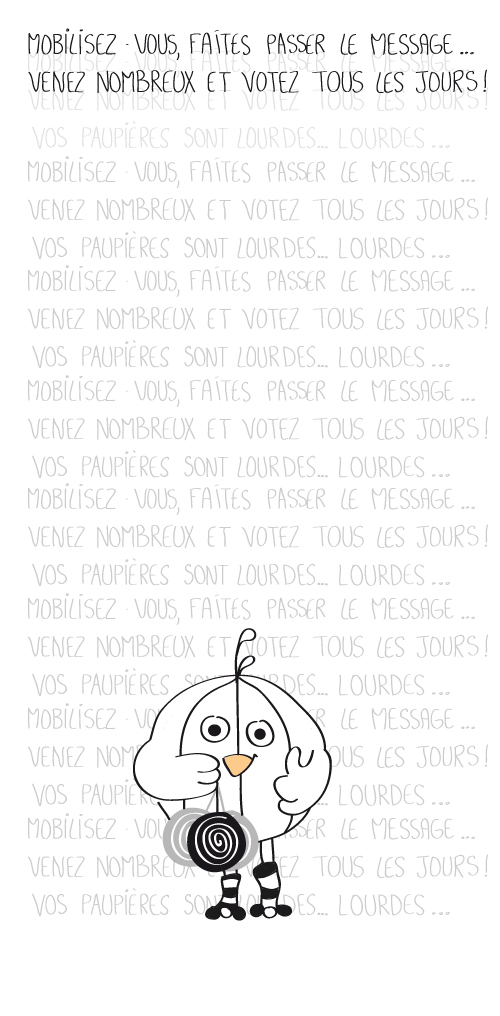 mobilisez vous faîtes passer le message... Venez nombreux et votez tous les jours !